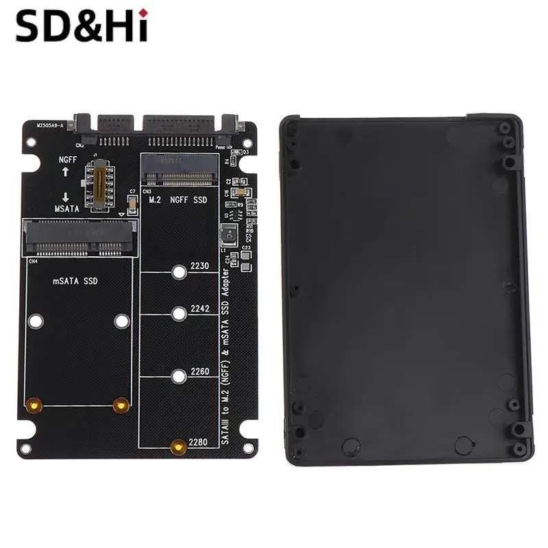 1set SATA 60Gbps a M2 NGFF SATA SSD MSATA SSD adattatore MSATA a SATA M.2 NGFF a SATA Hard Disk Adapter Board