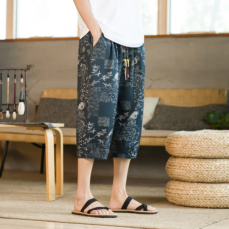 

Casual Relaxed Fit Shorts for Men with Asian Print New Style Thin Fabric for Plus Size Beach Summer Fashion Comfort Wear