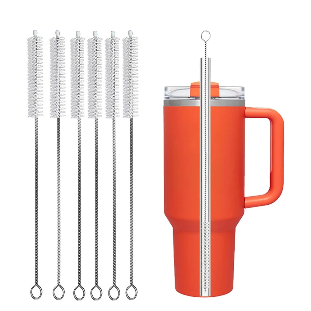 

50 шт./компл., многоразовая удлиненная щетка для чистки соломинки, нержавеющая мягкая нейлоновая щетка для очистки стеклянных трубок для волос, щетки для чистки бутылок, инструменты