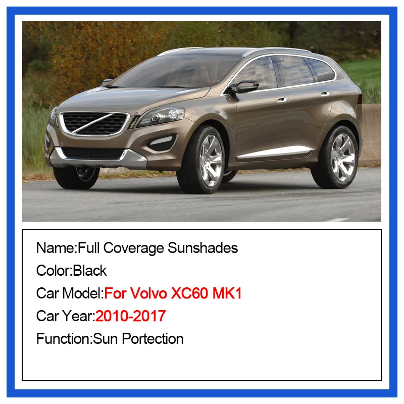 

Sun Visors For Volvo XC60 MK1 2010~2017 2013 Car Mesh Sunshades Protection Windshield Magnetic Part Privacy Curtains Accessories