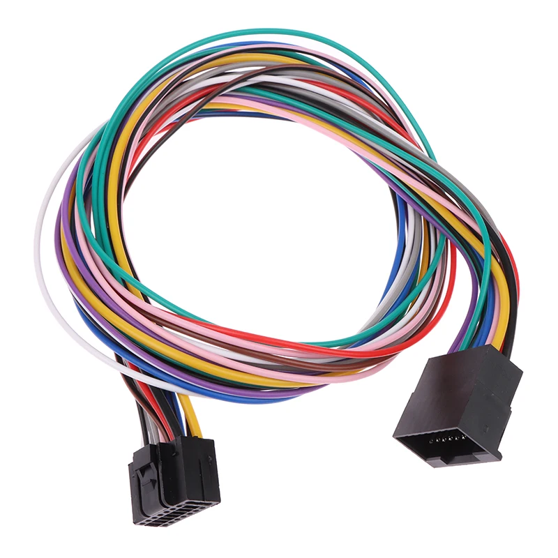 **16 Pin Universal Car Stereo Radio ISO Wire Harness Kits Power Speak ACC Extension 60cm Adapter Cable For Android Player