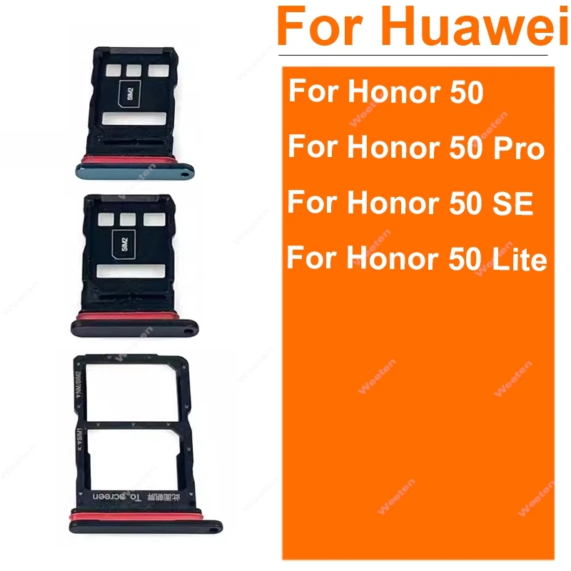 

Sim Card Holder Reader For Huawei Honor 50 Pro Lite SE Sim Card Tray Socket Adapter Slot Connector Holder Replacement Parts