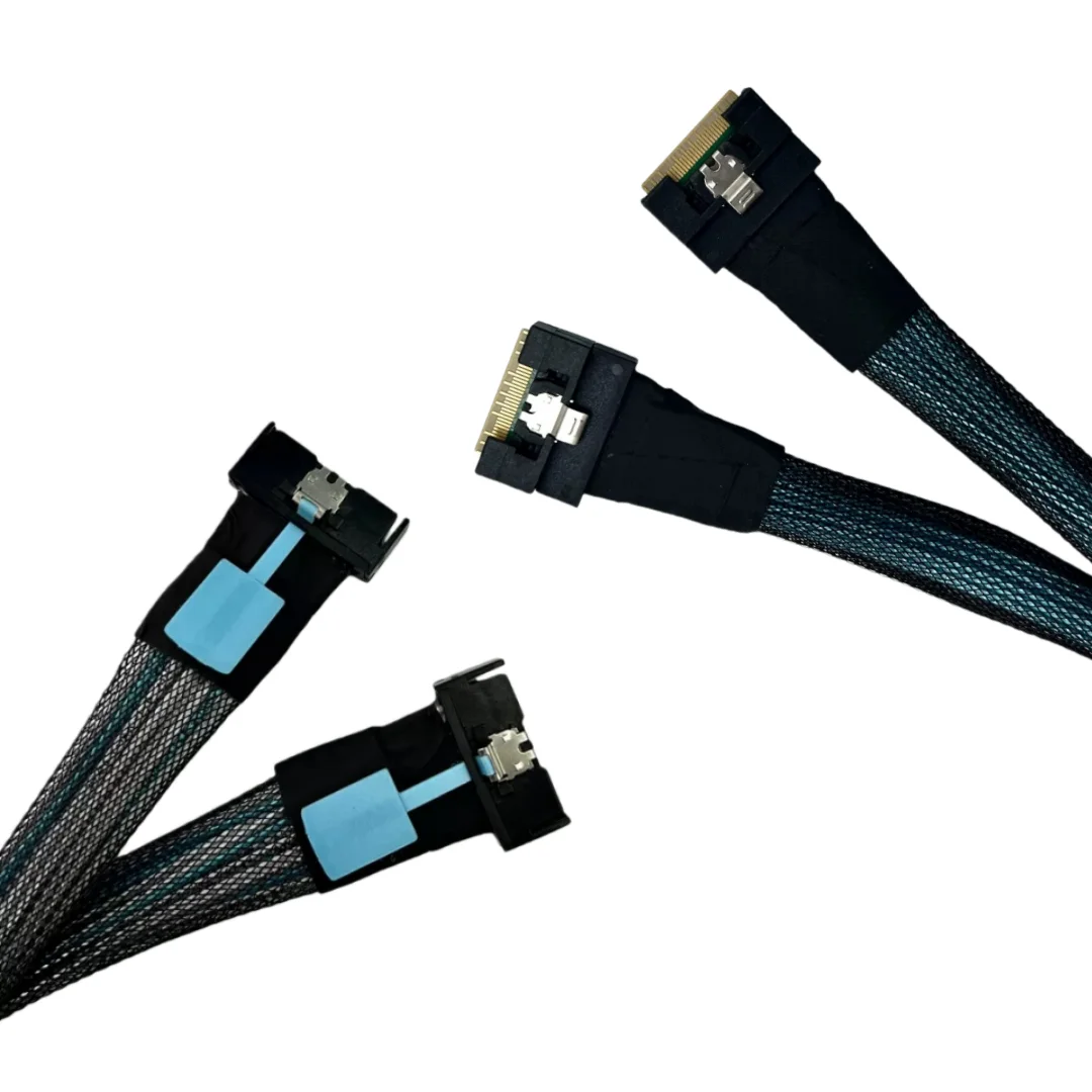 ADT SlimSAS MCIO/SFF-8654 8i Server High-speed Cable, Supports Split OCuLink/U.2