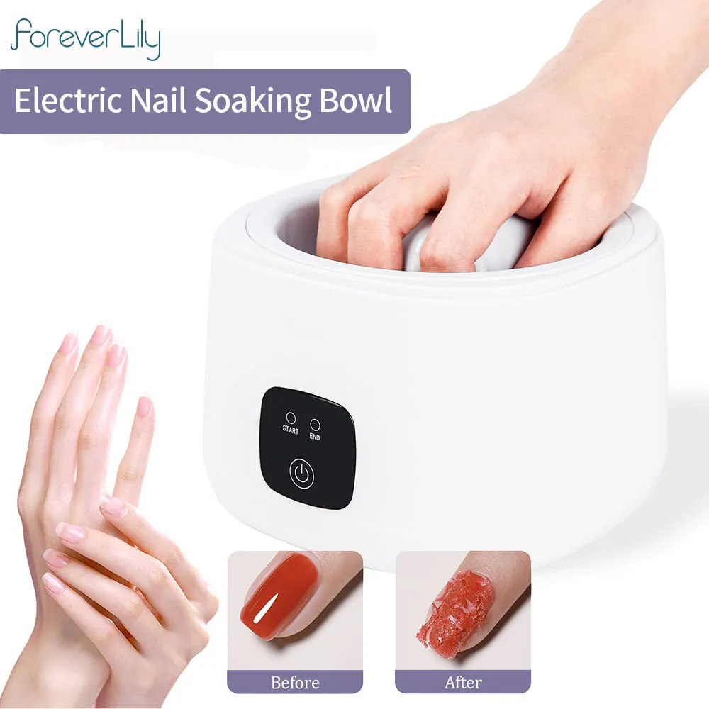 البخار هلام مزيل طلاء الأظافر نقع السلطانية الكهربائية مسمار تمرغ السلطانية هلام تلميع مزيل مسمار الفن صالون أداة