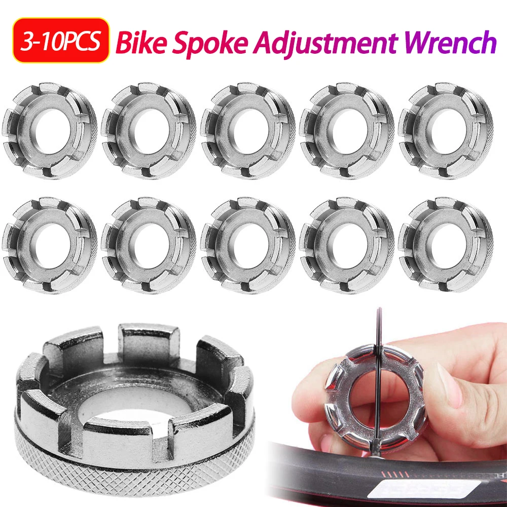 

Ключ для велосипедных спиц, инструмент из твердой стали, инструмент для велосипедных спиц, инструмент для проверки обода велосипеда для прецизионной регулировки натяжения колес