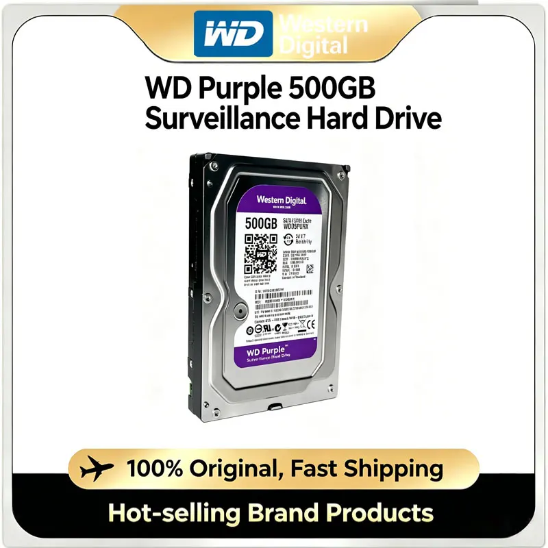 Western Digital WD Purple 500GB Surveillance Hard Drive 3.5