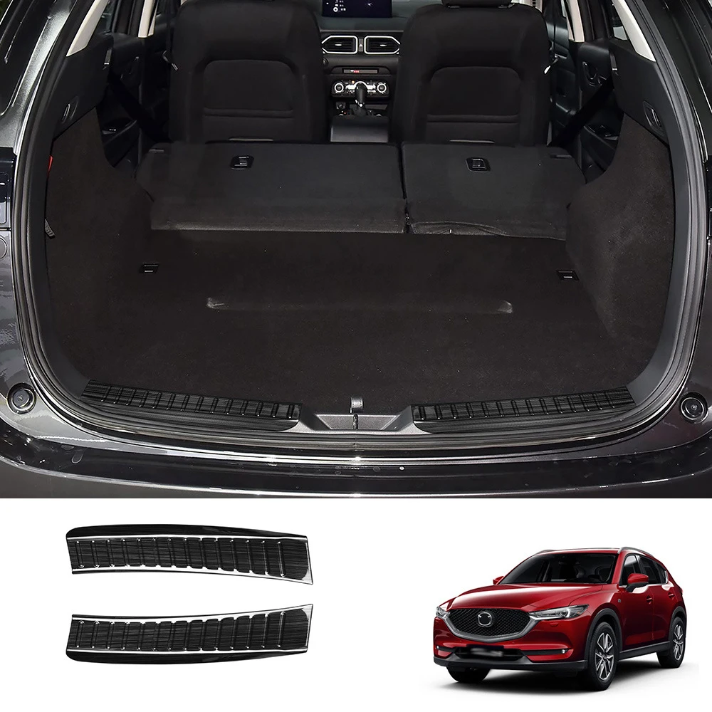 

For Mazda CX5 Cx-5 2021 2022 2023 Stainless Steel Car Rear Trunk Inner Bumper Guard Sill Plate Protector Plate Cover Trim