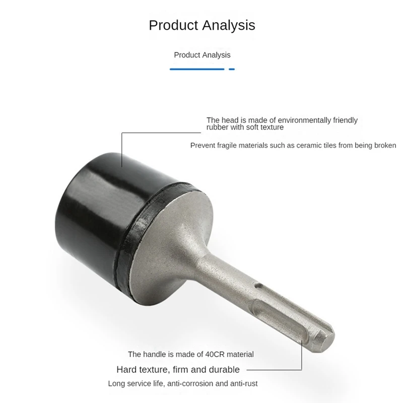 1 PCS Rubber Power Hammer Rubber Hammer Rubber Power Hammer Tool Electric Installation Grabber Tool