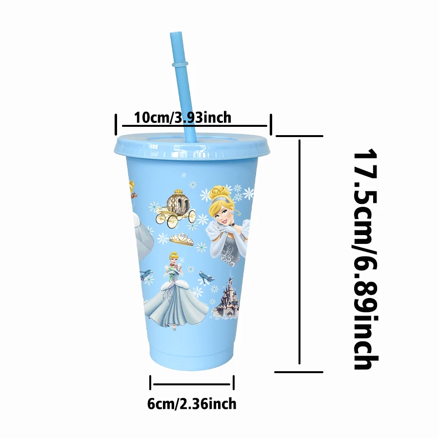 12 Pz/pacco Disney Cenerentola Zucca Carrello 26oz Plastica Colorata Festa di Compleanno Bere Utensili Succo di Caffè Tazza