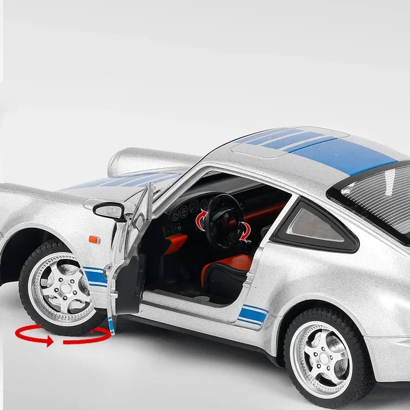 1:24 964 كاريرا RS سبيكة سيارة رياضية نموذج Diecasts ولعبة المركبات المعدنية سباق السيارات نموذج محاكاة الصوت والضوء هدايا الاطفال