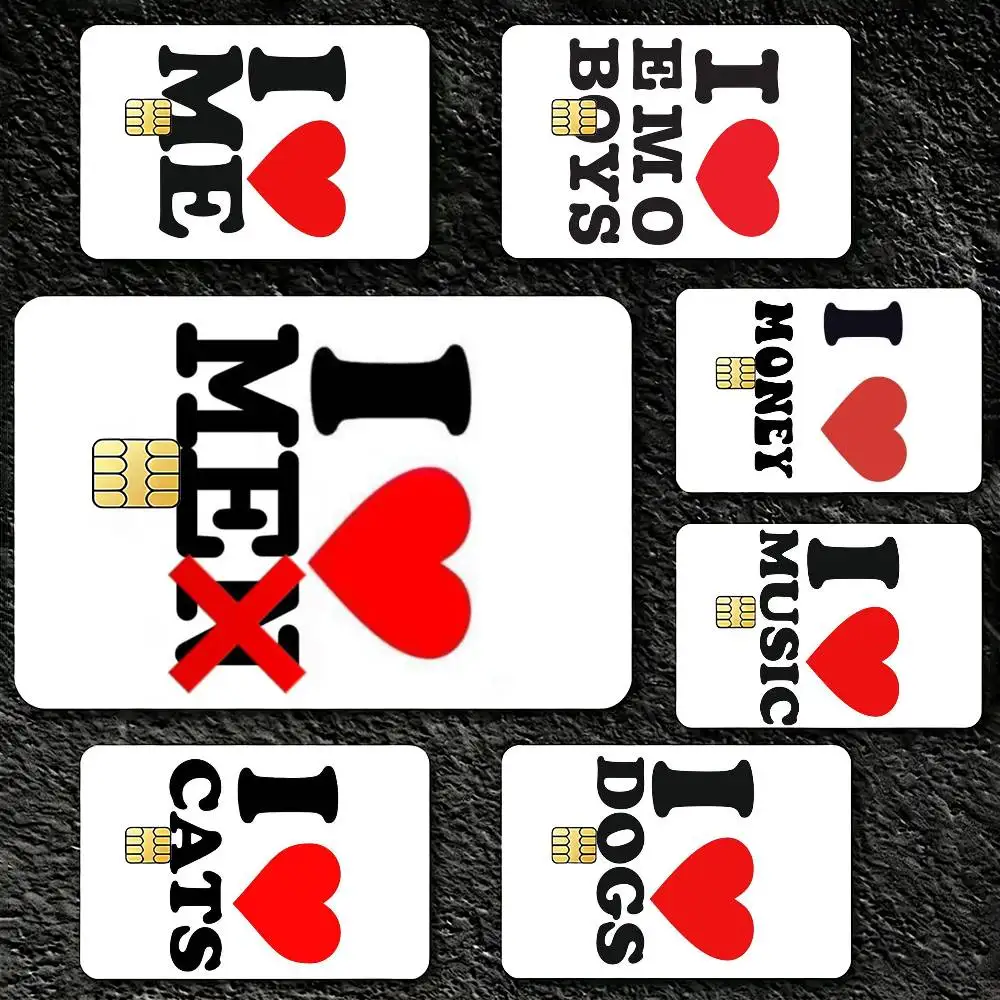 

Funny I Love Me EMO Boys Sticker Decoration Creative Bank Card Bus Metro Waterproof Sticker