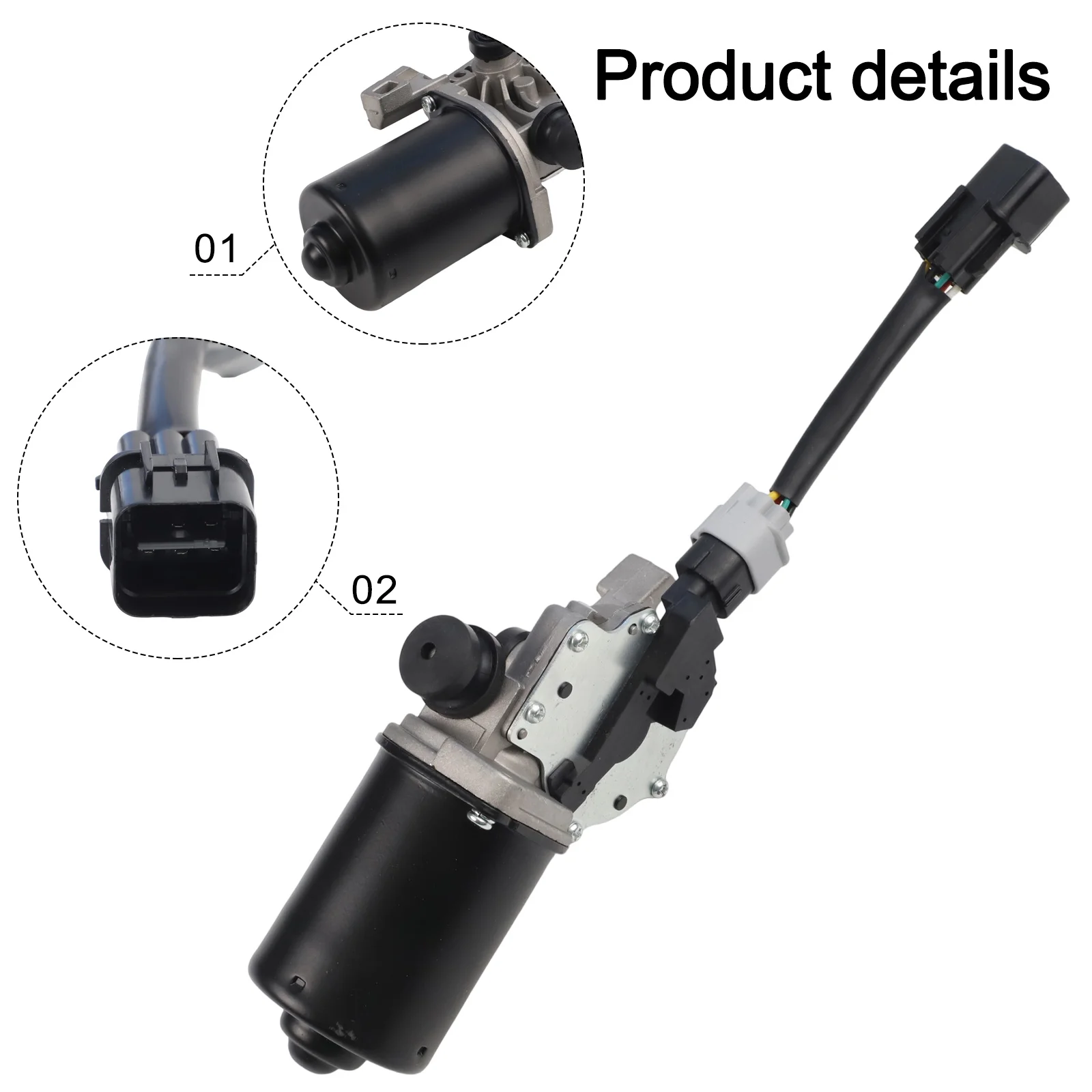 

Двигатель переднего стеклоочистителя Двигатель стеклоочистителя ABS Металлический материал Антикоррозионная функция Черный Серебристый цвет Простая установка