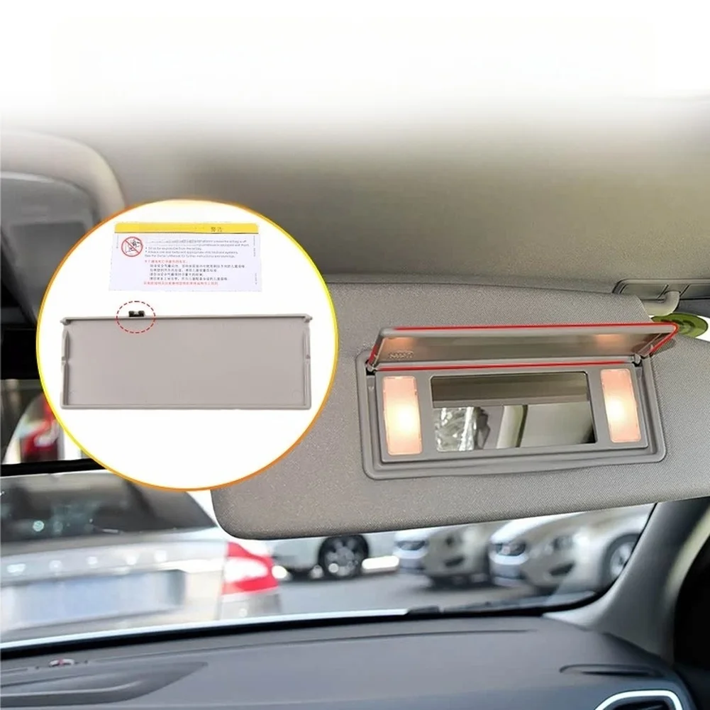 1pc Car Front Sun Shade Visor Makeup Mirror Cover 31377714-1 For Volvo V40 2013-18 Automobile Interior Makeup Mirror Cover