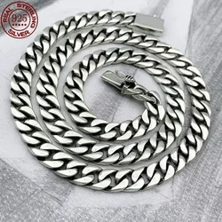 100% S925 Sterling Silver Necklace 7/810MM Punk 925 Silver Chains Original Certified Silver Jewelry Gifts Factory Price