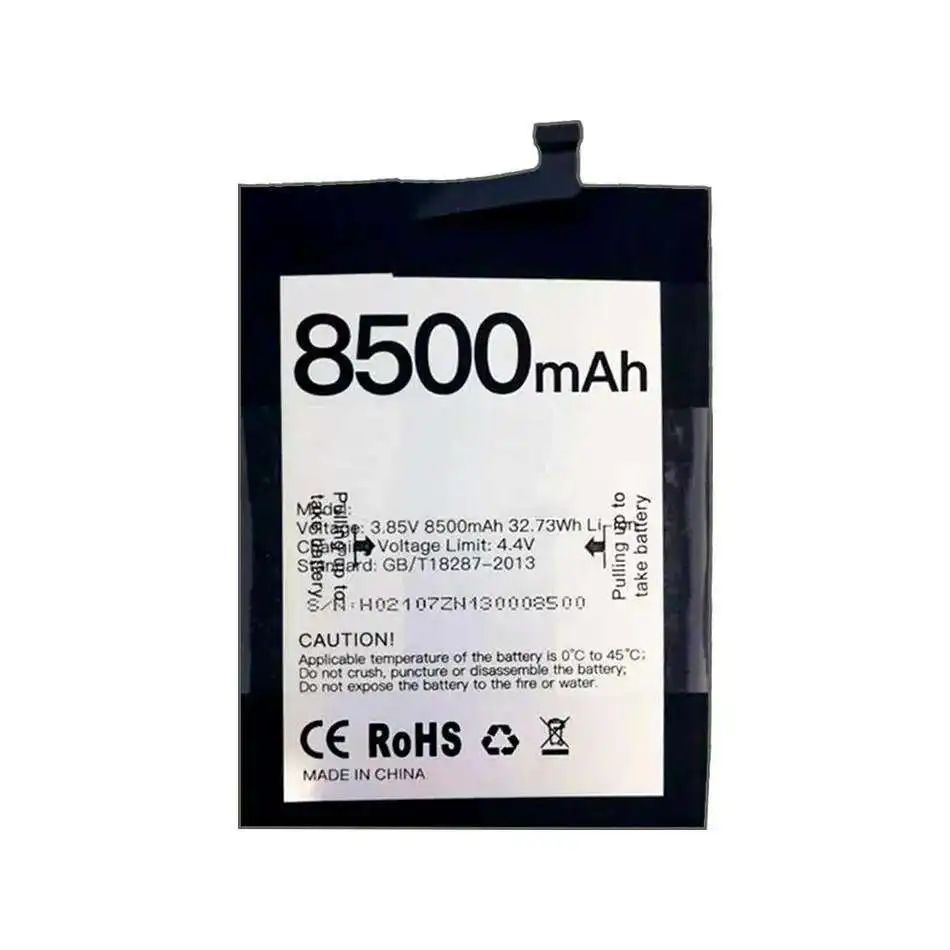 Batteria per telefono cellulare a ricarica rapida da 8500 mAh per Doogee S97