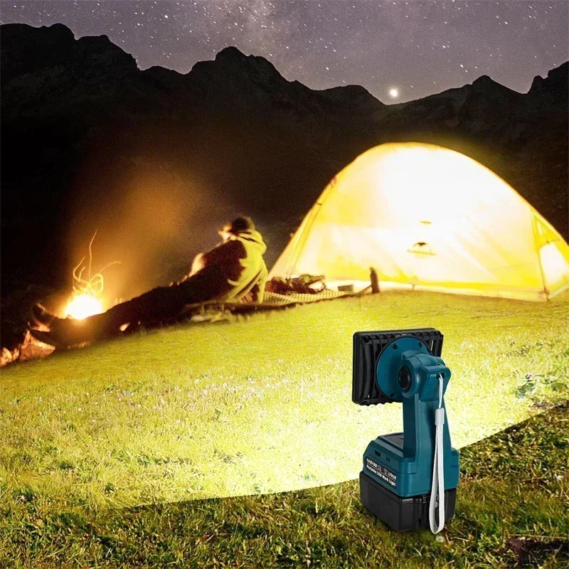 Portable LED working light for Makita/DEWALT/Milwake/Bosch/Black & DECKER 18V battery outdoor fishing wild camp