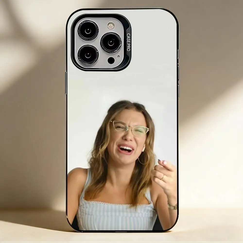 A-Aesthetic Millie Bobby Brown Phone Case For iPhone 17,16,15,14,13,12,11 Plus,Pro Max,XS,Colorful Silver Phone case Funda Cover - view 4
