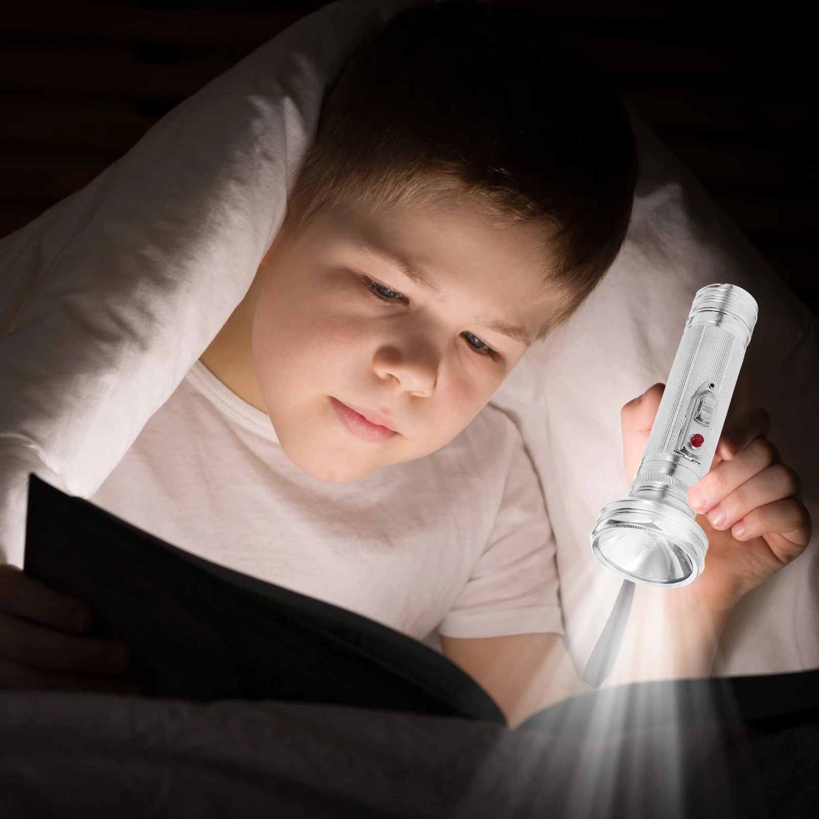 

1pc Retro Flashlight Led Night Metal Decor Emergency Retro Flashlight Torch Vintage 70s Lighting Rural Home