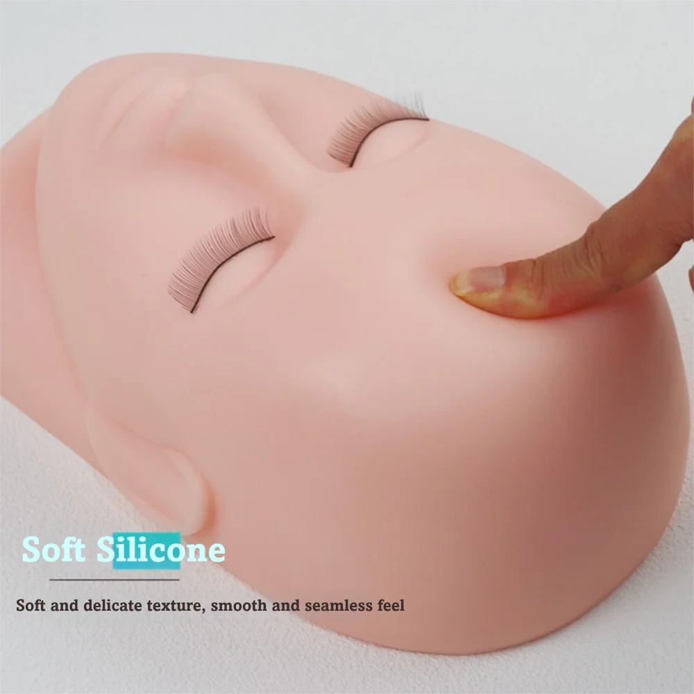 Eyelash Extension For Men - Soft Eyelash Extension Practice Model Silicone