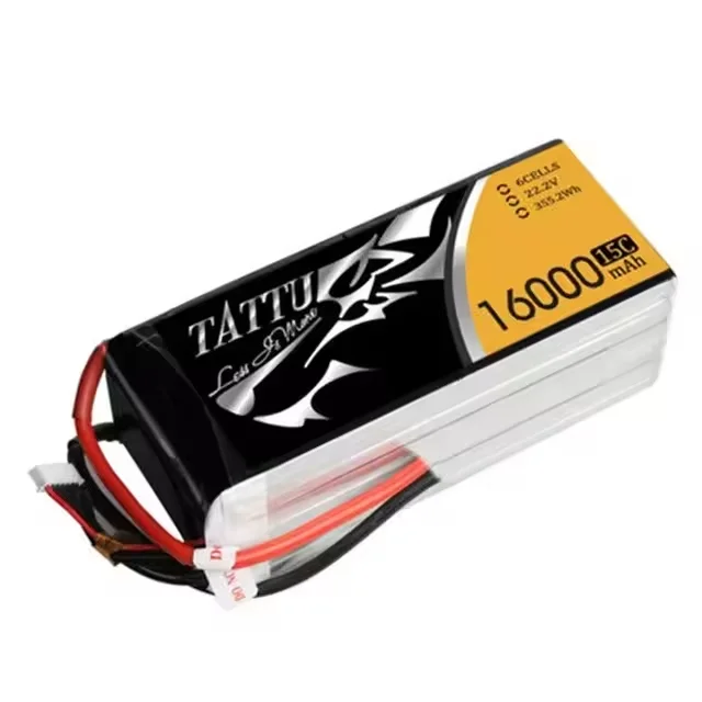 

TATTU 16000mAh 15C 22,2 V 6S батарея Lipo с дистанционным управлением для квадрокоптера сельского хозяйства