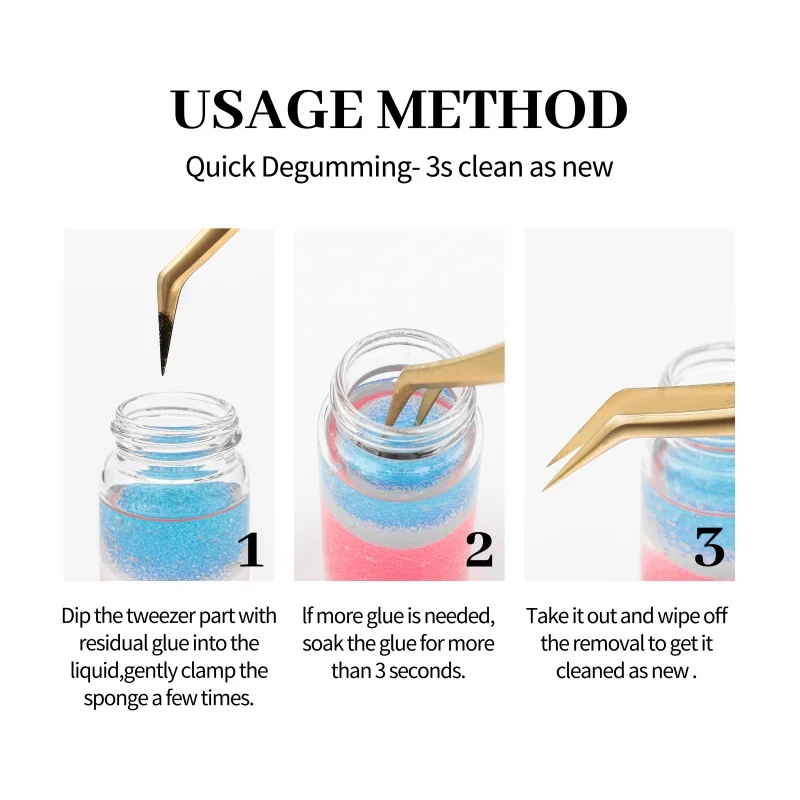 30 مللي ملاقط الرموش الأنظف لاش الغراء تمديد لوازم السائل ملاقط رمش تنظيف الإسفنج