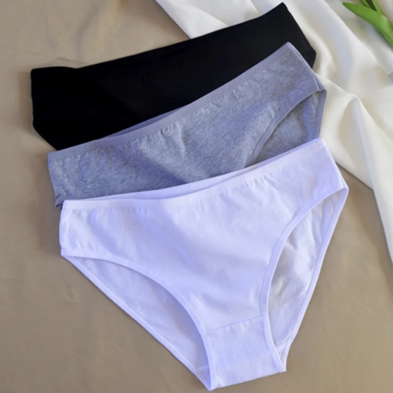 6Pcs Women Panties Female Cotton Underpants Breathable Seamless Underwear Solid Color Panty Sexy Lingerie M-XL Comfort Lingerie