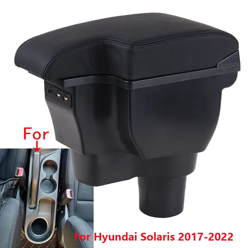 

For Hyundai SOLARIS Armrest For Hyundai Solaris 2 Accent Verna Car Armrest box 2017-2022 Storage box Accessorie Interior details