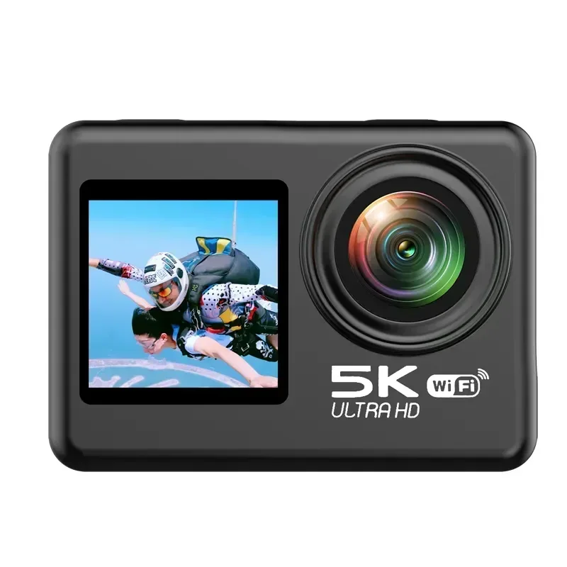 

High-end Custom 8k 6k 30fps 10m Body-waterproof Dual Colorful Touch Screens Wifi Sports Action Cam era