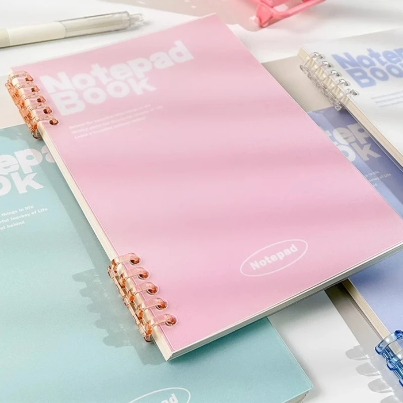 Loose-leaf Notebook Gradient Color Five-hole Detachable Lined Notepad A5/B5 Simple Ins Student Stationery School Office Supplies