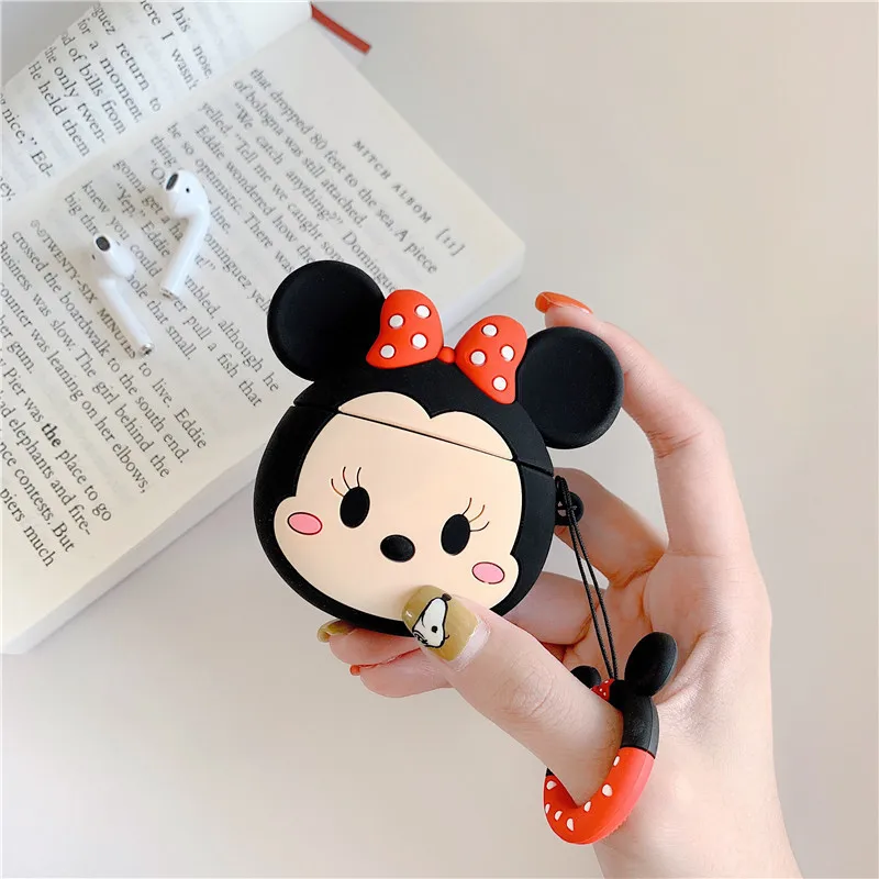 3D Cartoon Minnie Mickey Silicone Case for Lenovo HT38 Wireless Earphone Protective Cover for Airpods Pro 6 Earphone Accessories