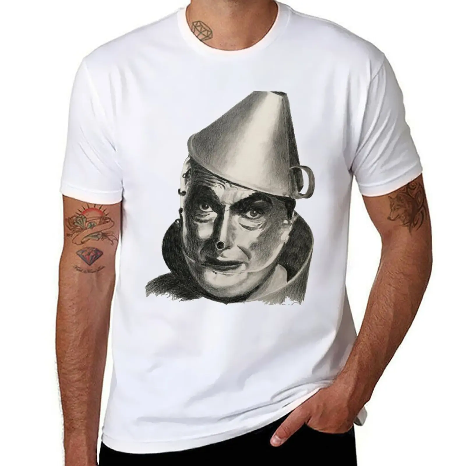 

Man The Wizard Tin Oz of T-Shirt Daily Work Short Sleeve Top