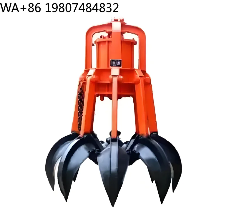 20 Ton Excavator Multi-Valve Hydraulic Grab, 4.2m Large Jaw Opening Attachment for Construction Bulk Material Loading and