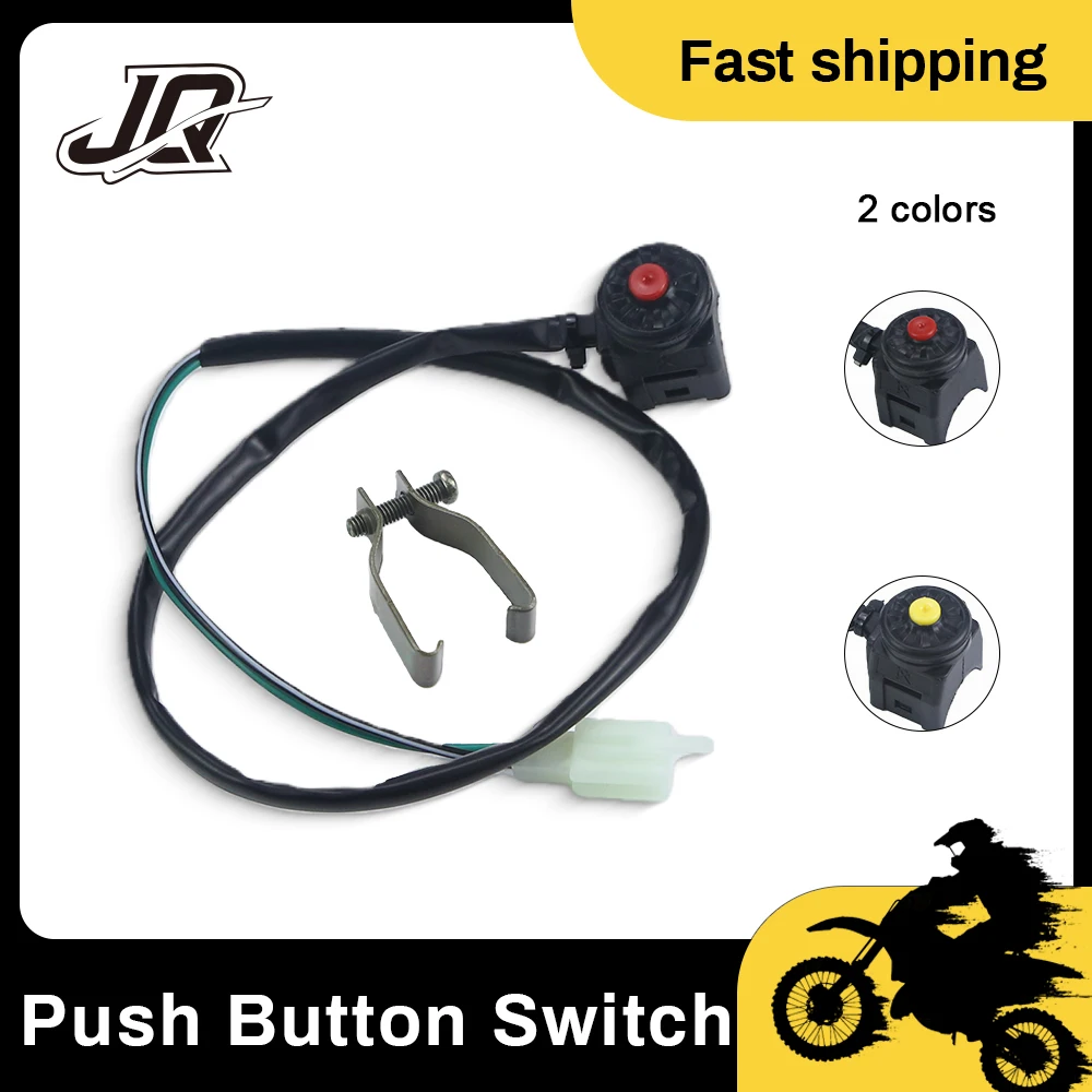 

For 22mm Handlebar Mounted Bars Universal Motorcycle Kill Switch Red Push Button Horn Starter Dirt Bike ATV UTV Dual Sport