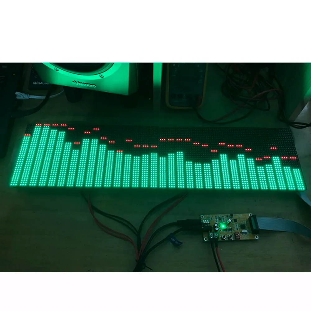 Imagem -06 - Led Rhythm Light Level Indicator Profissão Música Spectrum p4 p5 Tela Áudio Estéreo Ktv Palco Carro Ritmo Controle Remoto As128