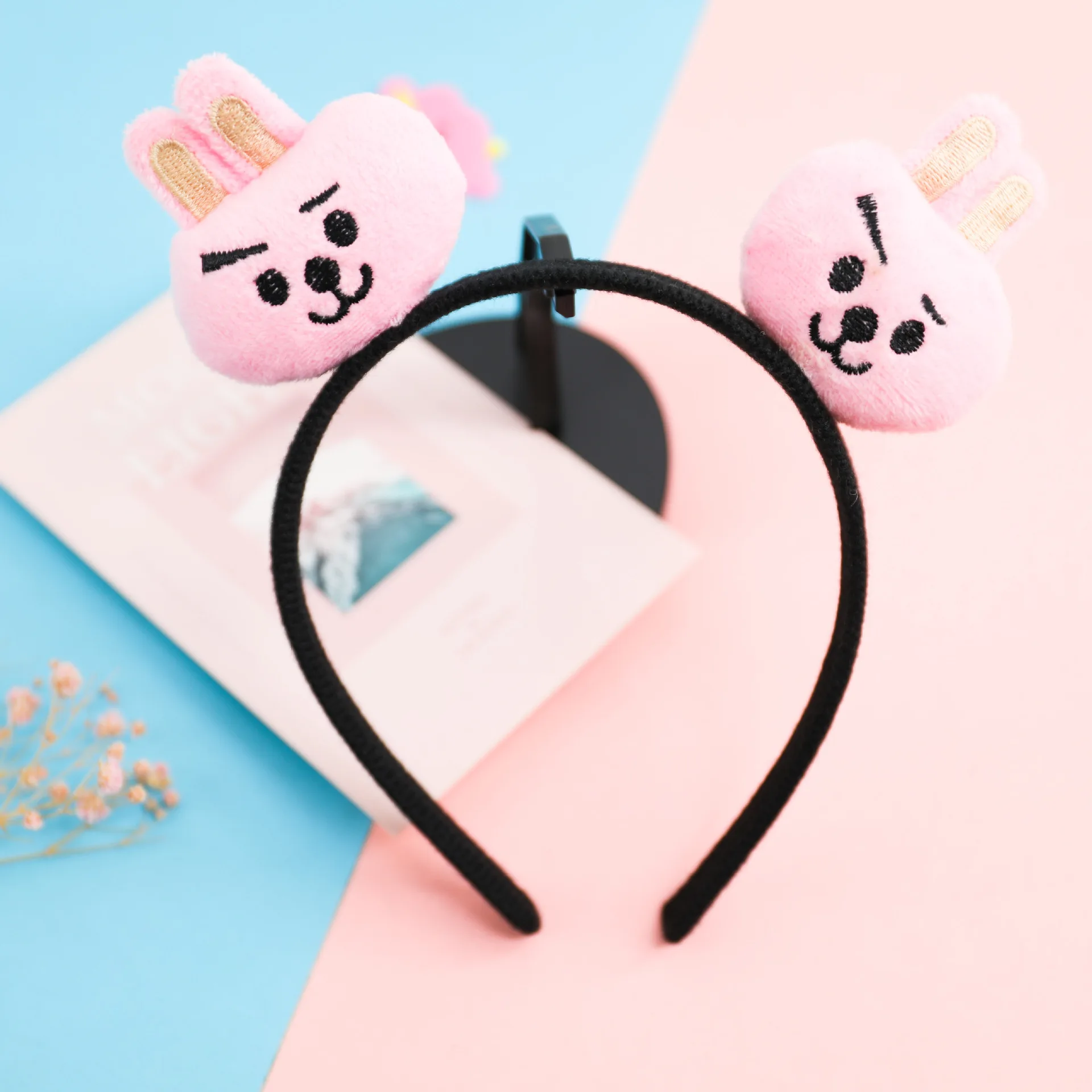 Kawaii BT21 Cute Baby Series Hair Hoop Cute Cartoon Plush Face Wash Hair Accessories Girls Head Hoop Birthday Gift