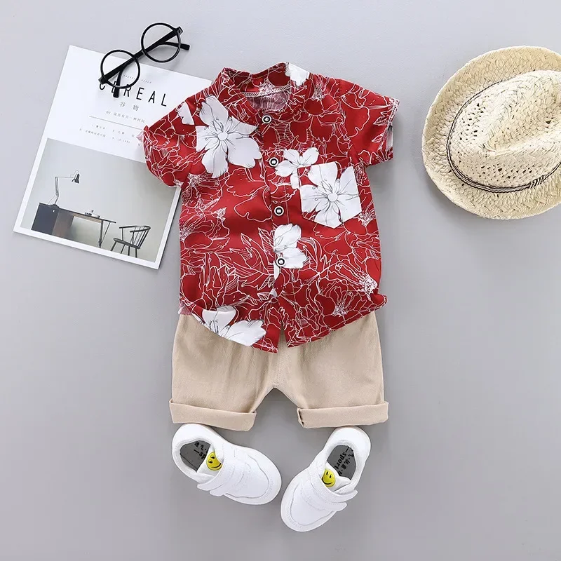 

New Summer Fashion Baby Clothes Suit Children Boys Shirt Shorts 2Pcs/Sets Toddler Casual Costume Infant Outfits Kids Tracksuits