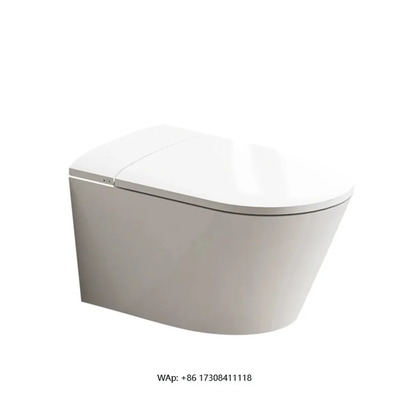 

Luxury Smart Toilet Wall-Mounted Automatic Lid Opening No Water Pressure Limit Seat Sensor Heating Motion Sensor Remote Control
