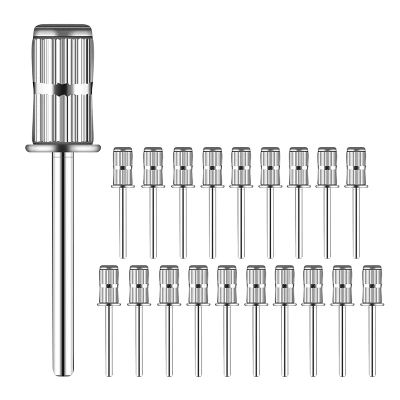 【Popular】Mandrel Nail Drill Bit Set, 20 Pcs 3/32 Inch Sanding Bits For Nail Drill, Replacement Sanding Band Shaft