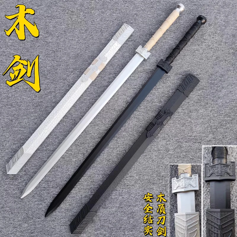 Katana-Épée Ninja en Bois de 100cm, Bambou, Cosplay, Couteau Horizontal Tang Chinois, Entraînement, Accessoires Xi, Jouet de Performance