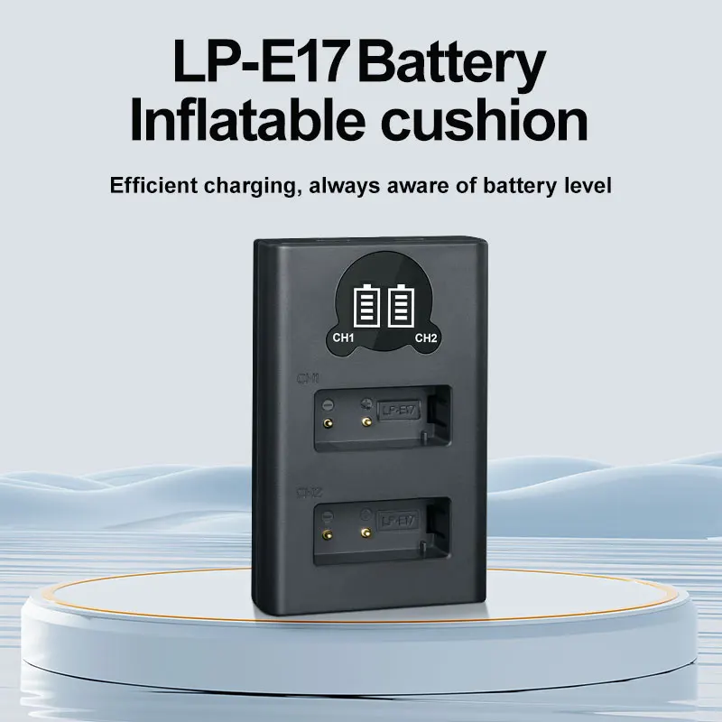 LP-E17 Dual USB Charger for Canon EOS M3 M5 M6 750D 760D 800D T6i T6s T7i | Fits LP E17 E17 Battery