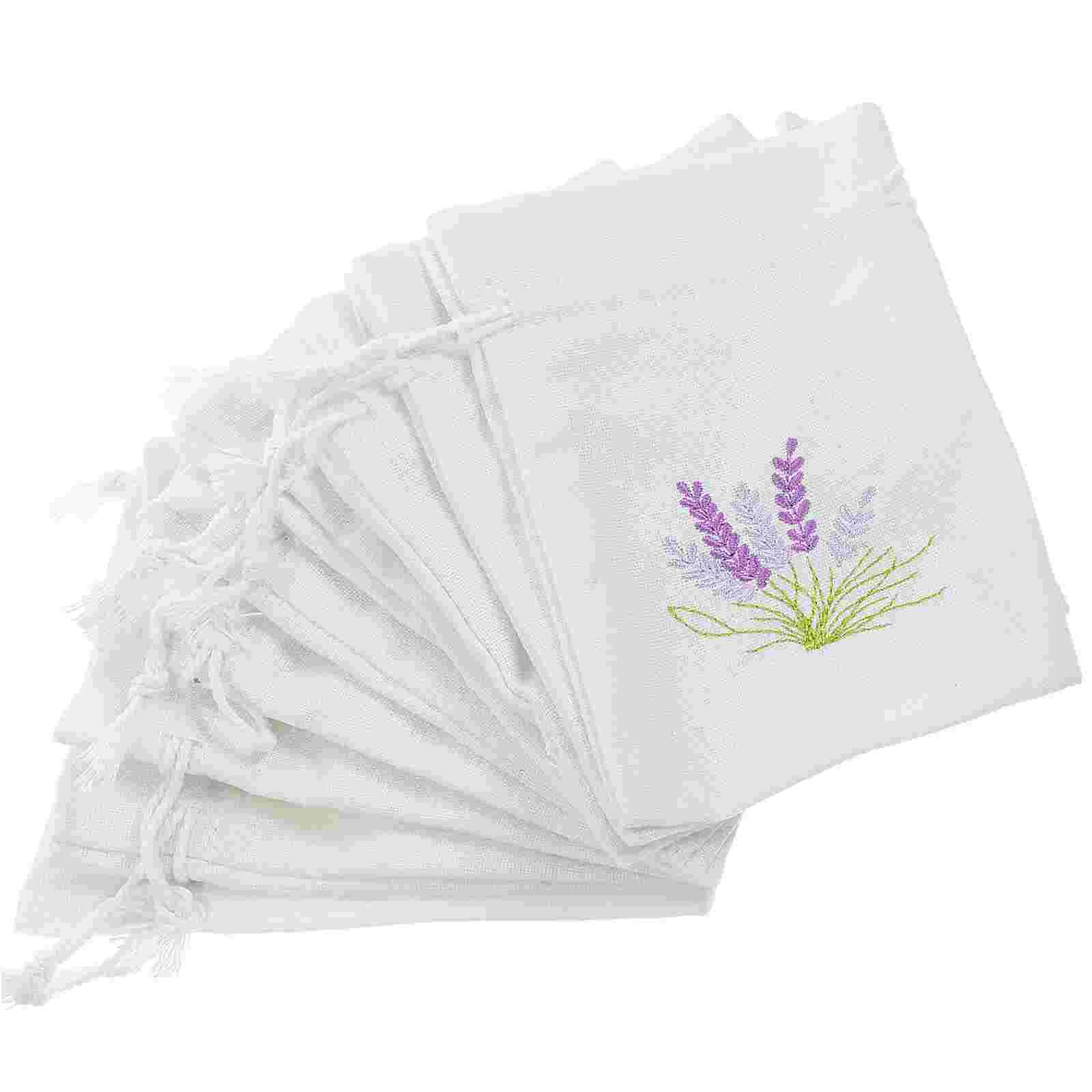 

10 Pcs Cotton Lavender Sachet Bag Empty Fragrance Bags Jewelry Pouches Travel Storage Gift Boxes Dried Flower Sachet Party Favor