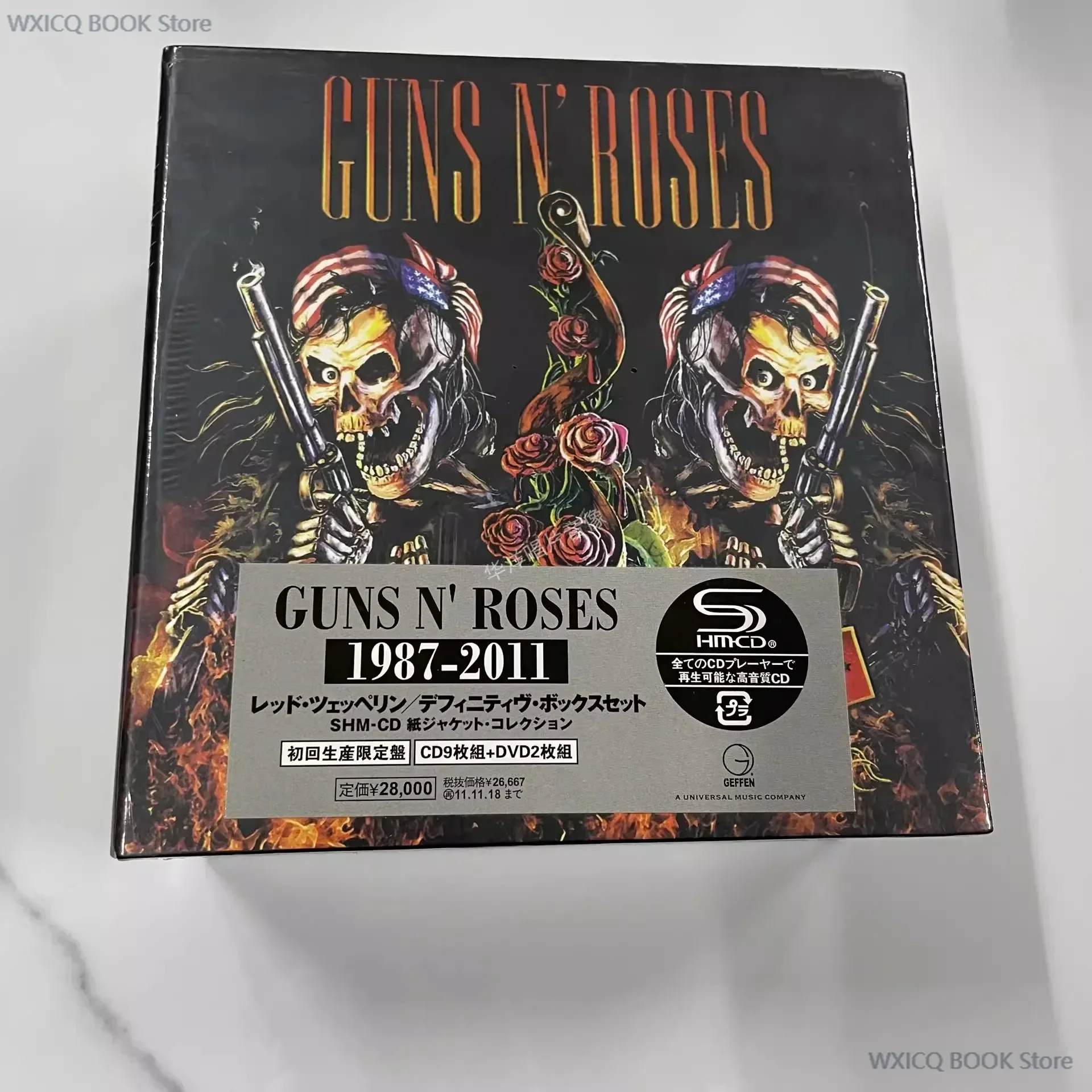 

Hard Rock Guns N Roses Music CD Greatest Hits 1987-2011 Album 9pcs Music Record +2pcs DVD Cosplay Car Soundtracks Box Collection