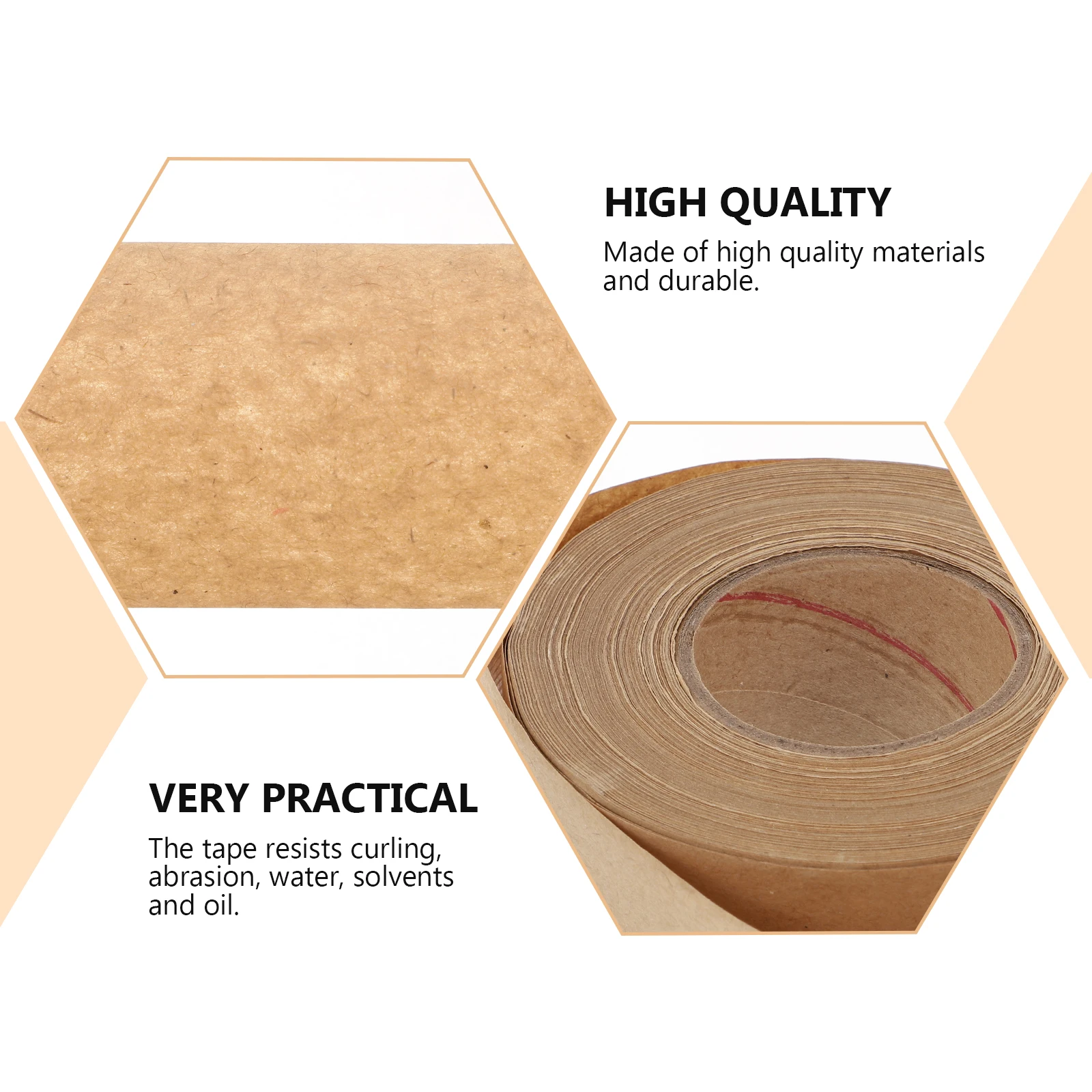 

Kraft Paper Tape 48mmx50m Brown Water Activated Adhesive Packing Tool for DIY Craft Gift Wrap Sealing Stationery