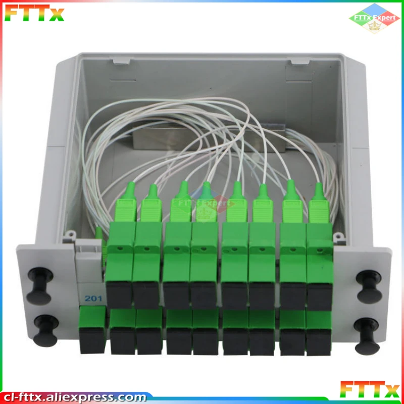 SC APC UPC PLC 1X16 Fiber Optic FTTH Splitter Box PLC Insert sheet Type Fiber Optical Coupler Splitter Insertion