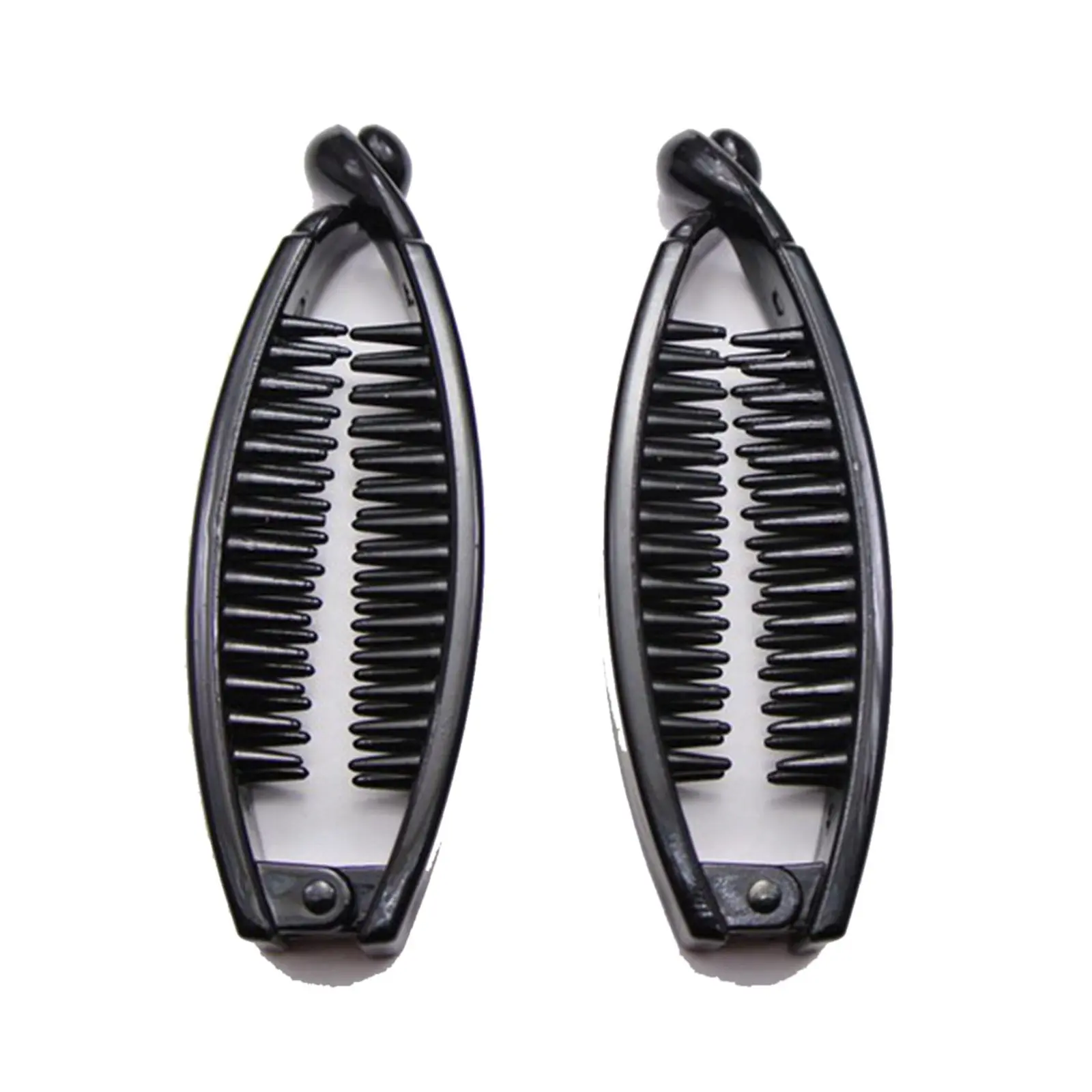 6 Black/Coffee Plastic Banana Fish Clips Hair Claw Comb Ponytail Holder 80-100mm for DIY Craft