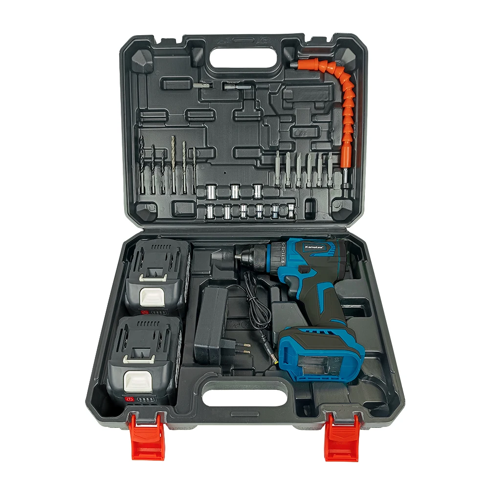 Kamolee 10MM Bürstenloser Elektrischer Schlagbohrer-Set, inklusive Zubehör, Akku-Schrauber, Lithium-Batterie-Handbohrer – Detail 11
