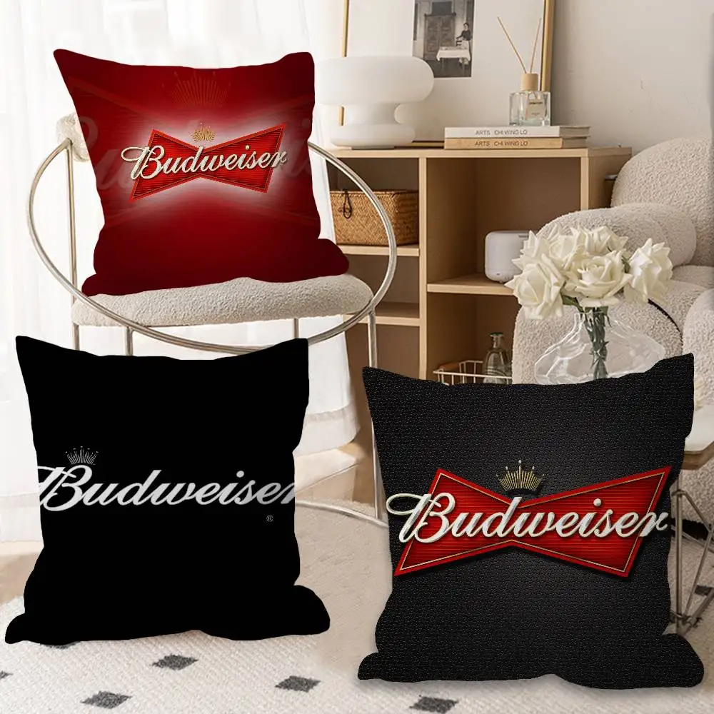 

Classic Beer Brand B-Budreiser Personalized Pillow Dust Cover Bedroom Kids Party Decoration Pillowcase Birthday Children Gift