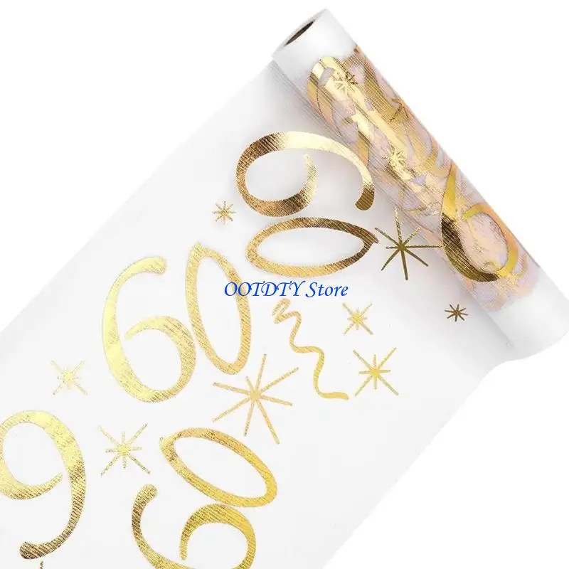 367A Polyester Table Runner for Comings Of Age Age Birthday Party Decoration Milestones Design Ageval #3