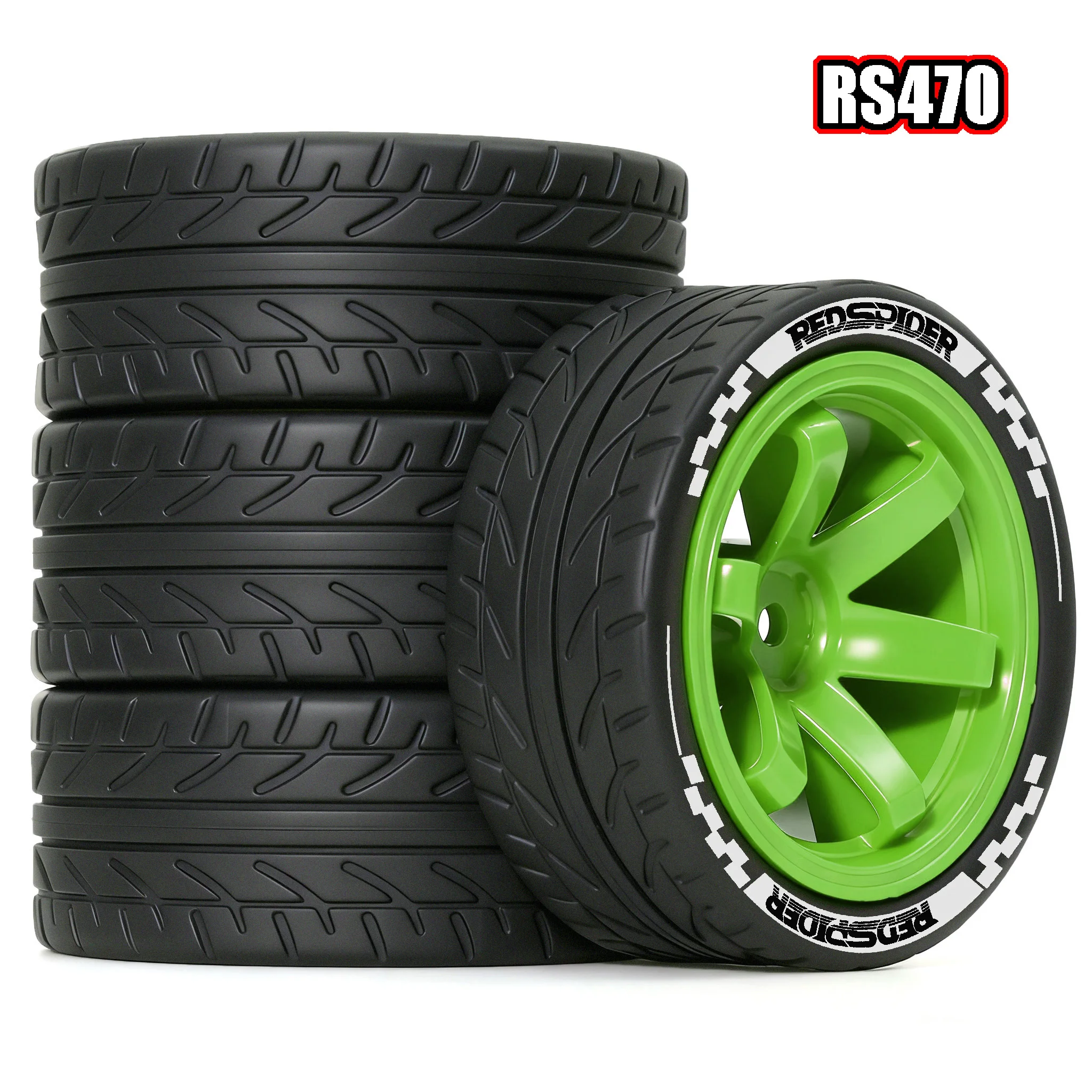 4 SZT. Opony do samochodów RC Drift 1/10 z twardego plastiku z piastą koła do modeli 1:10 HSP Redcat Wltoys WPL Tamiya Traxxas, akcesoria do samochodów RC Drift, zabawka