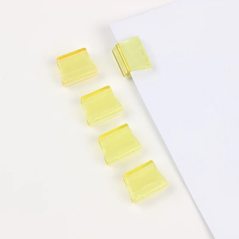 20 PCS Small Plastic Clear Binding Clips for Students Papers File Folder Office Accessories Desk Organizer